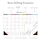 2026 Rainbow Blocks Medium Desk Pad Monthly Blotter Calendar